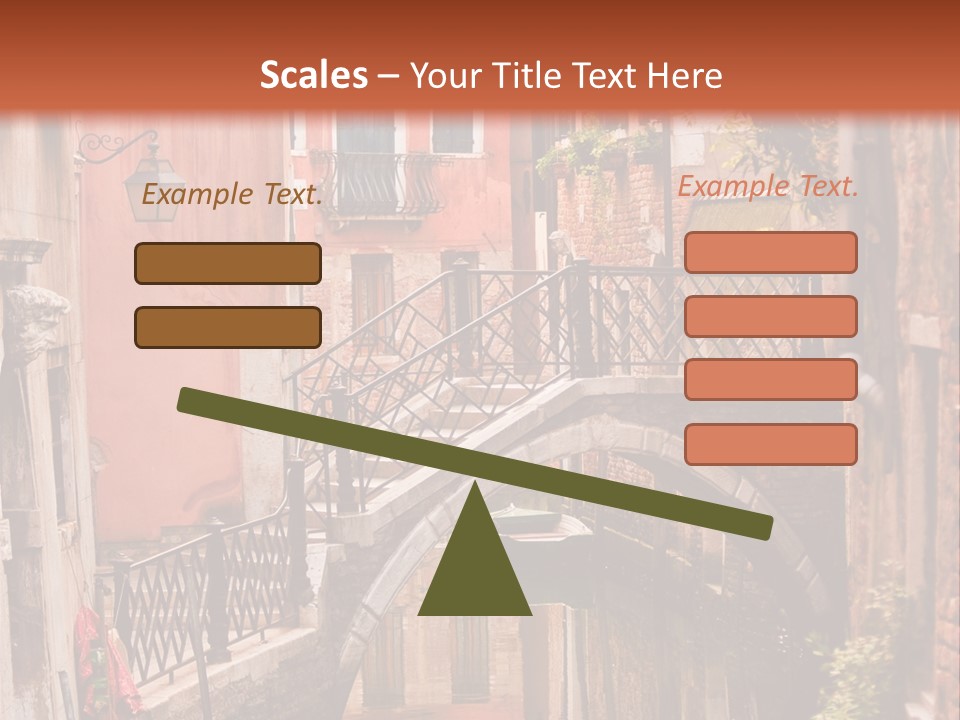 A Canal With A Bridge In The Middle Of It PowerPoint Template