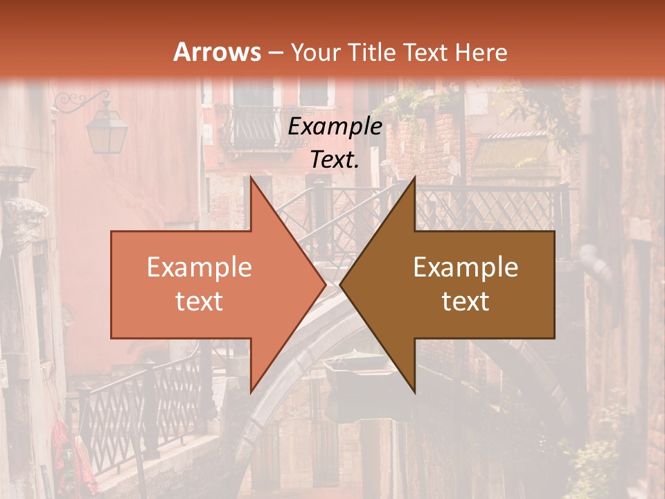 A Canal With A Bridge In The Middle Of It PowerPoint Template