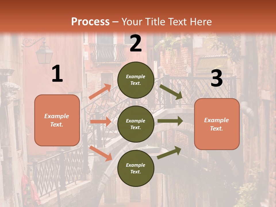 A Canal With A Bridge In The Middle Of It PowerPoint Template