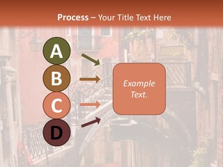 A Canal With A Bridge In The Middle Of It PowerPoint Template