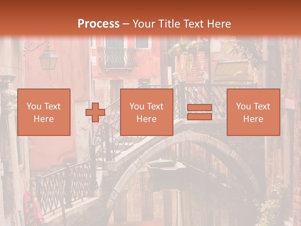 A Canal With A Bridge In The Middle Of It PowerPoint Template