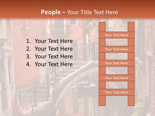 A Canal With A Bridge In The Middle Of It PowerPoint Template