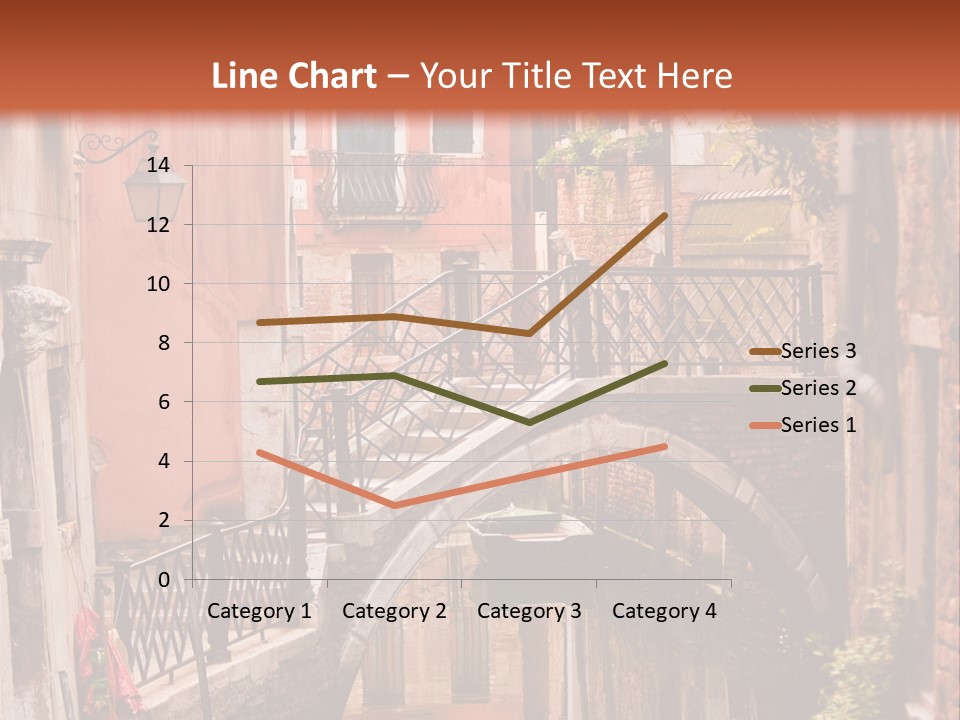 A Canal With A Bridge In The Middle Of It PowerPoint Template