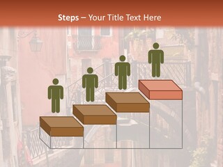 A Canal With A Bridge In The Middle Of It PowerPoint Template