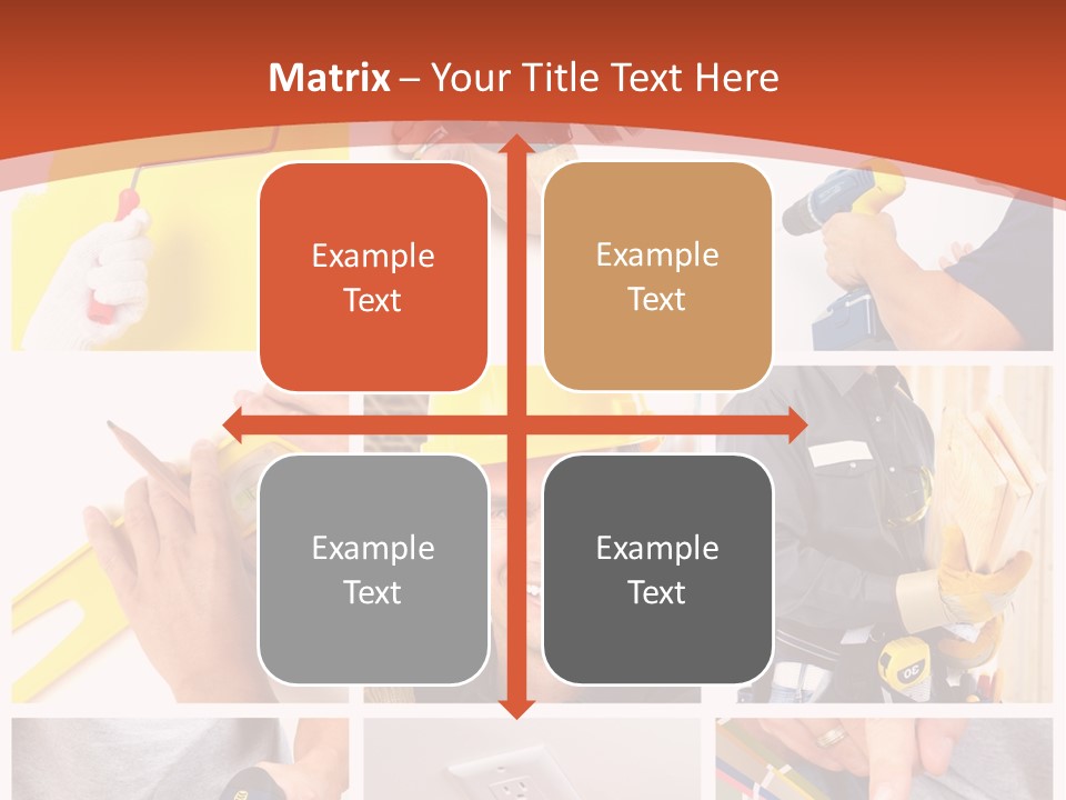 A Man In A Hard Hat Holding A Hammer PowerPoint Template