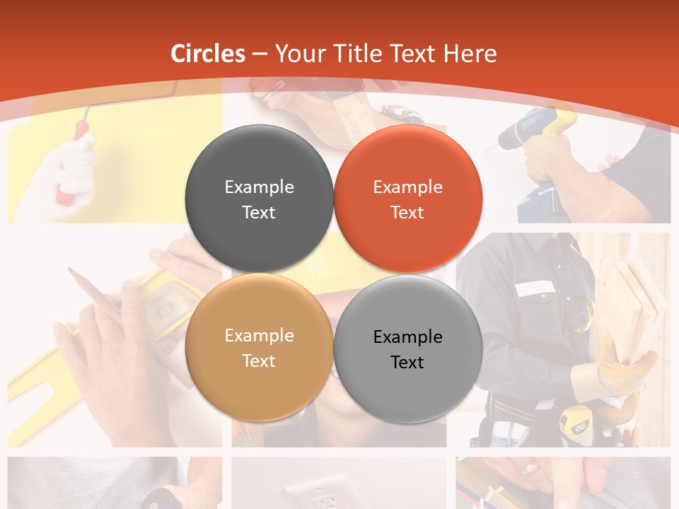 A Man In A Hard Hat Holding A Hammer PowerPoint Template