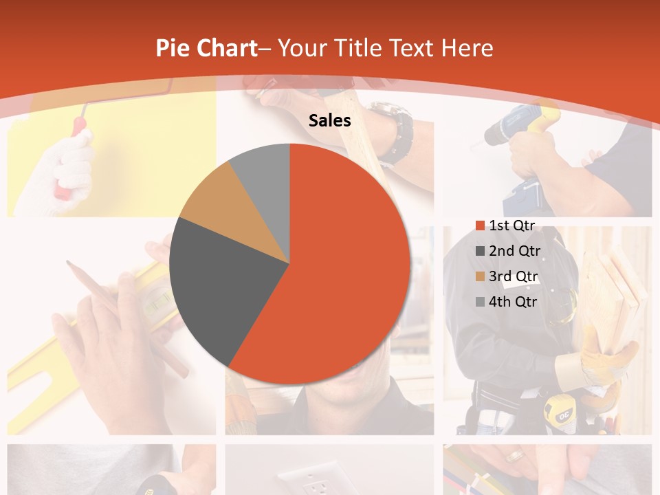 A Man In A Hard Hat Holding A Hammer PowerPoint Template