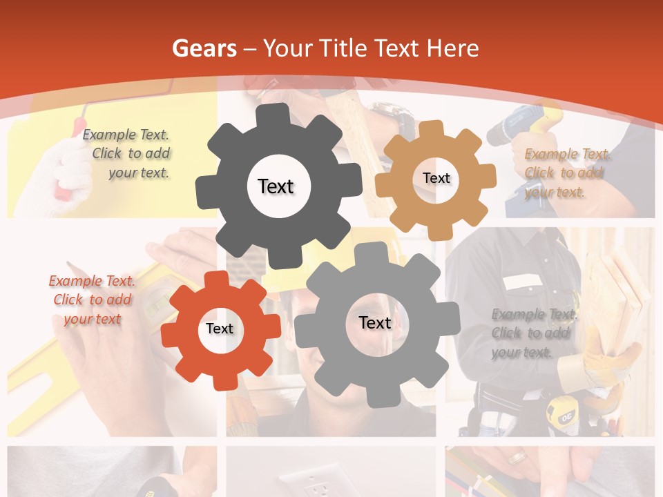 A Man In A Hard Hat Holding A Hammer PowerPoint Template