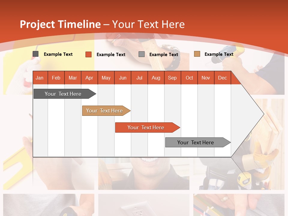 A Man In A Hard Hat Holding A Hammer PowerPoint Template