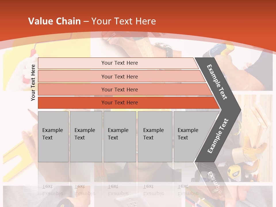 A Man In A Hard Hat Holding A Hammer PowerPoint Template