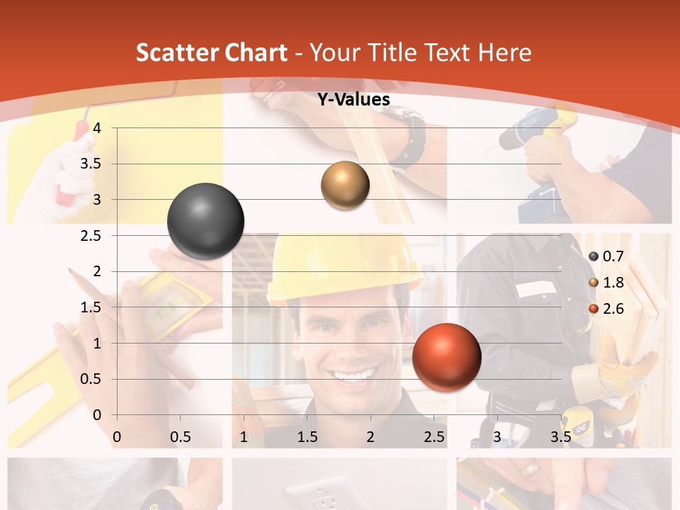 A Man In A Hard Hat Holding A Hammer PowerPoint Template
