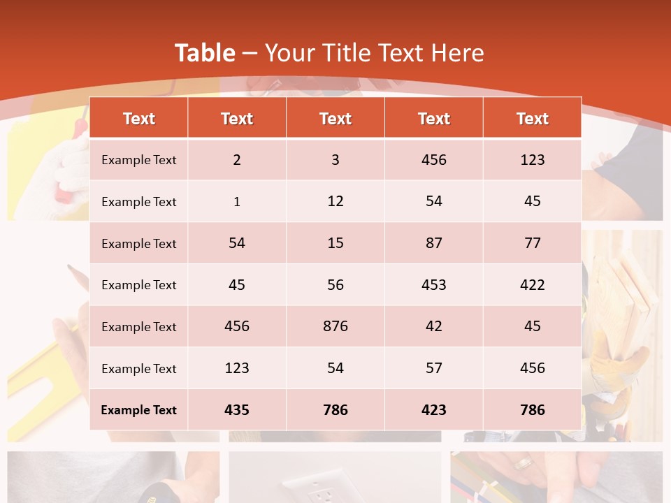 A Man In A Hard Hat Holding A Hammer PowerPoint Template