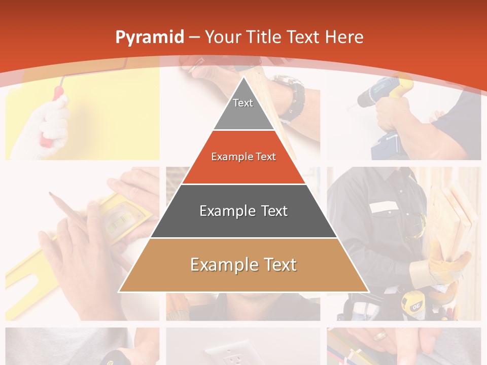 A Man In A Hard Hat Holding A Hammer PowerPoint Template