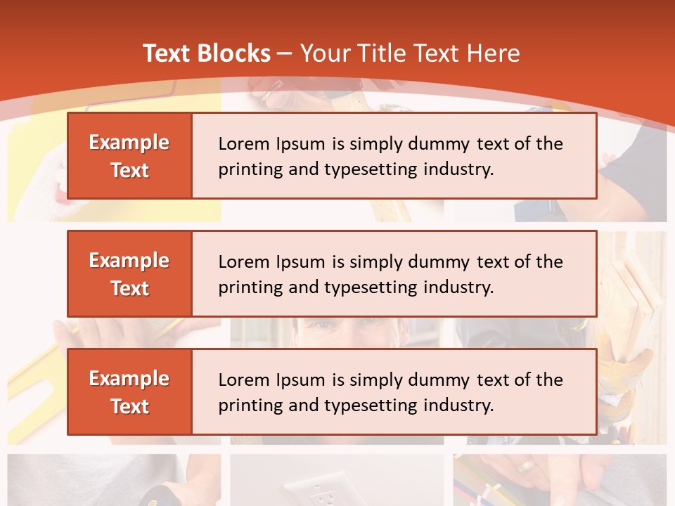 A Man In A Hard Hat Holding A Hammer PowerPoint Template