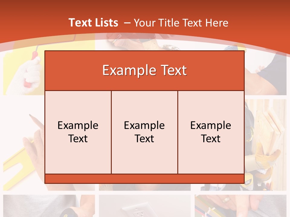 A Man In A Hard Hat Holding A Hammer PowerPoint Template