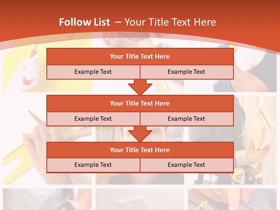 A Man In A Hard Hat Holding A Hammer PowerPoint Template