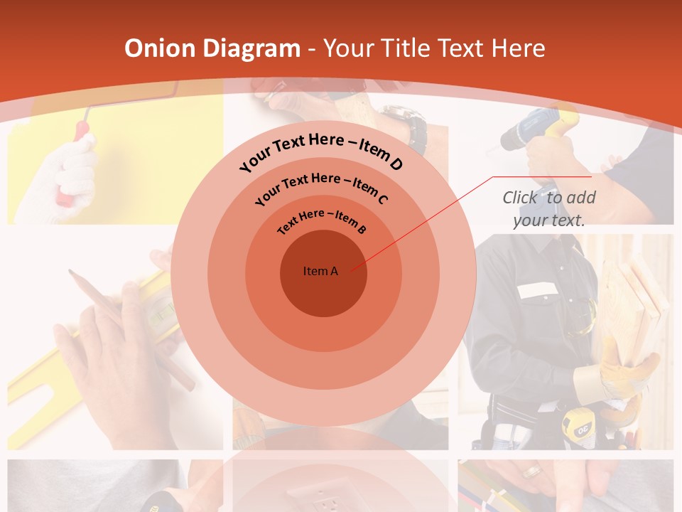 A Man In A Hard Hat Holding A Hammer PowerPoint Template