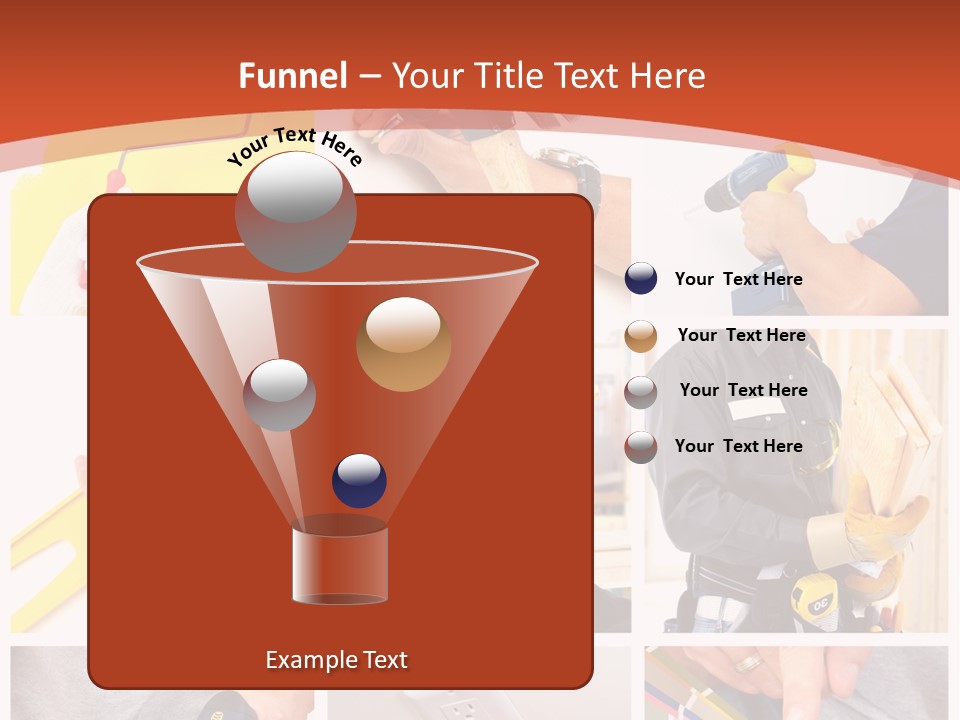 A Man In A Hard Hat Holding A Hammer PowerPoint Template