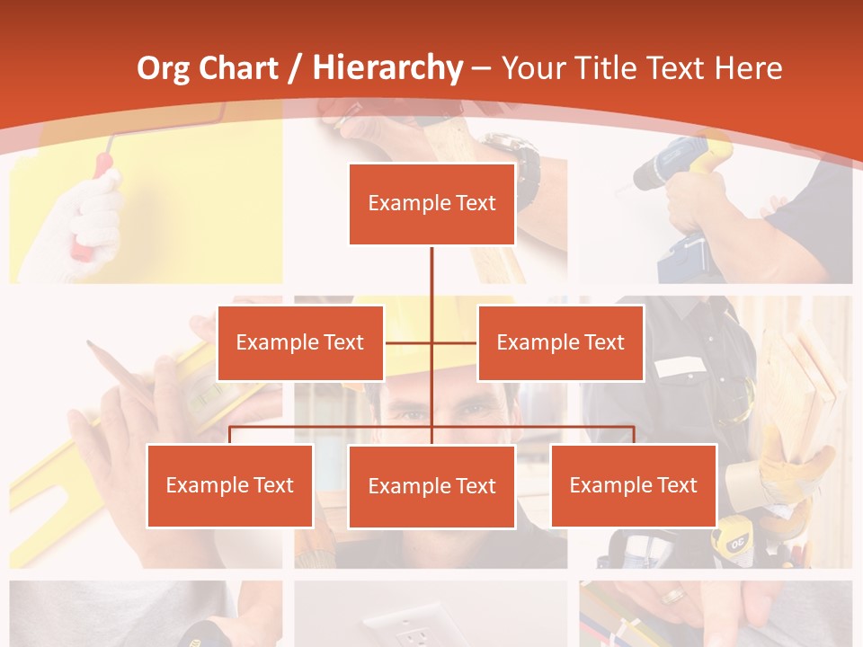 A Man In A Hard Hat Holding A Hammer PowerPoint Template