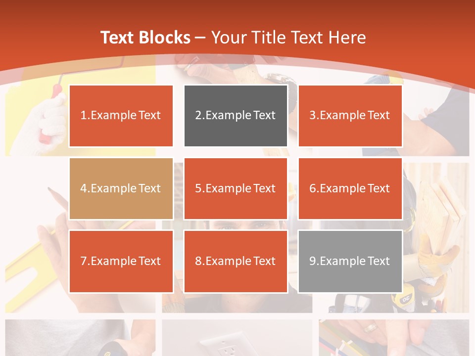 A Man In A Hard Hat Holding A Hammer PowerPoint Template