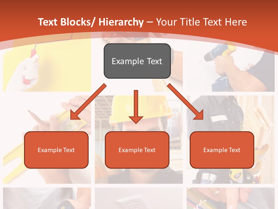 A Man In A Hard Hat Holding A Hammer PowerPoint Template
