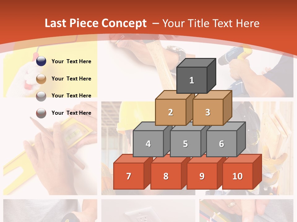 A Man In A Hard Hat Holding A Hammer PowerPoint Template