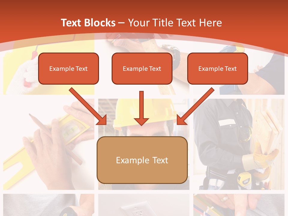 A Man In A Hard Hat Holding A Hammer PowerPoint Template