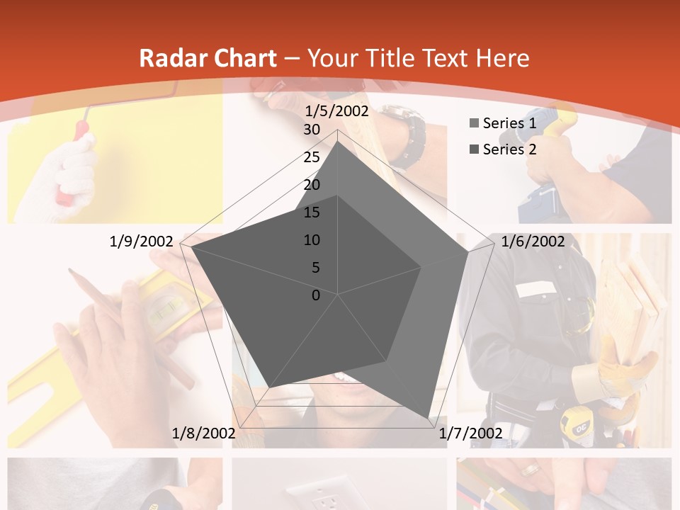 A Man In A Hard Hat Holding A Hammer PowerPoint Template