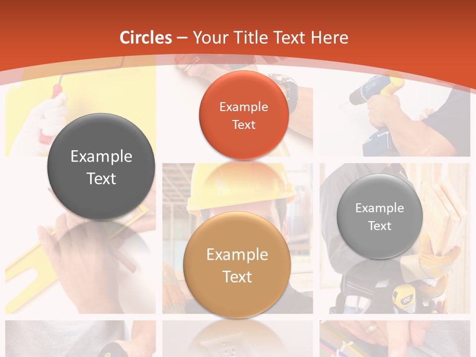 A Man In A Hard Hat Holding A Hammer PowerPoint Template