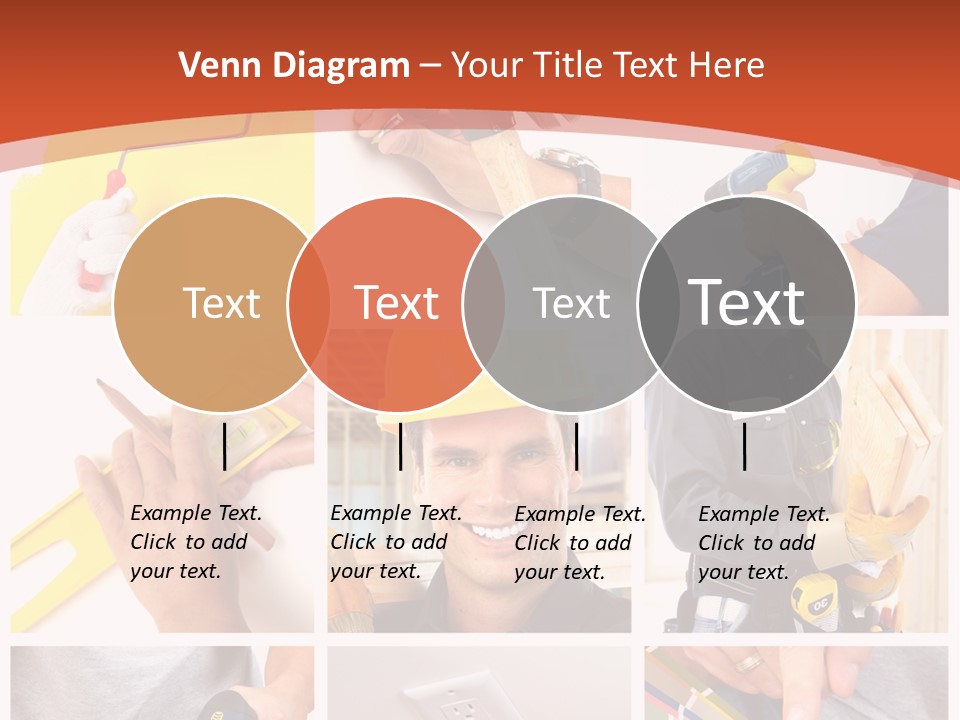 A Man In A Hard Hat Holding A Hammer PowerPoint Template