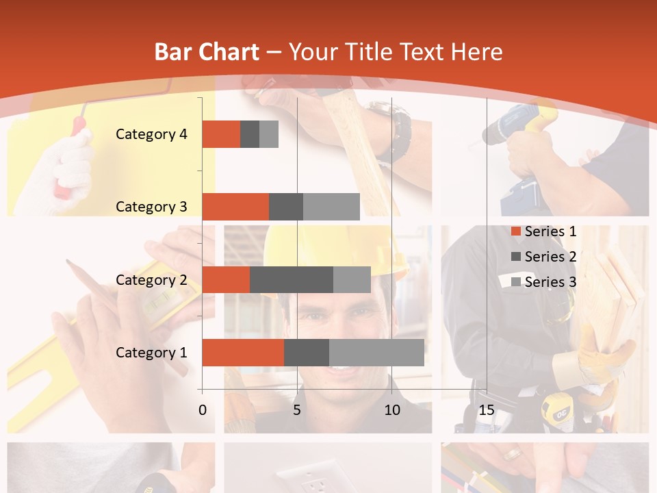 A Man In A Hard Hat Holding A Hammer PowerPoint Template