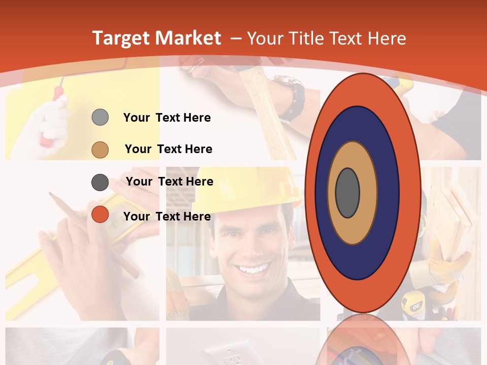 A Man In A Hard Hat Holding A Hammer PowerPoint Template