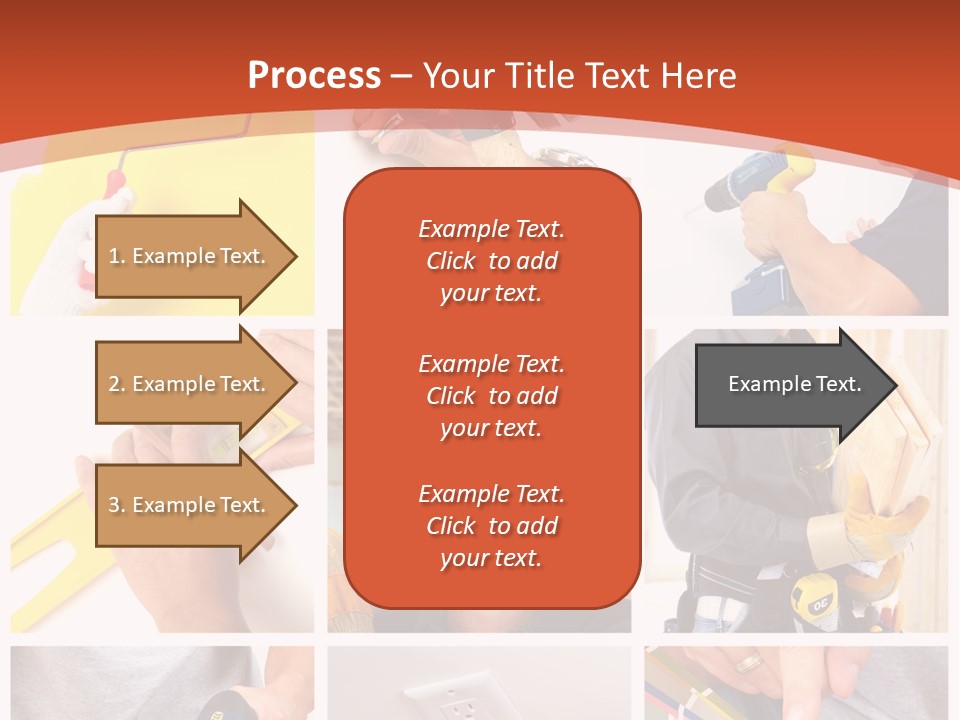 A Man In A Hard Hat Holding A Hammer PowerPoint Template