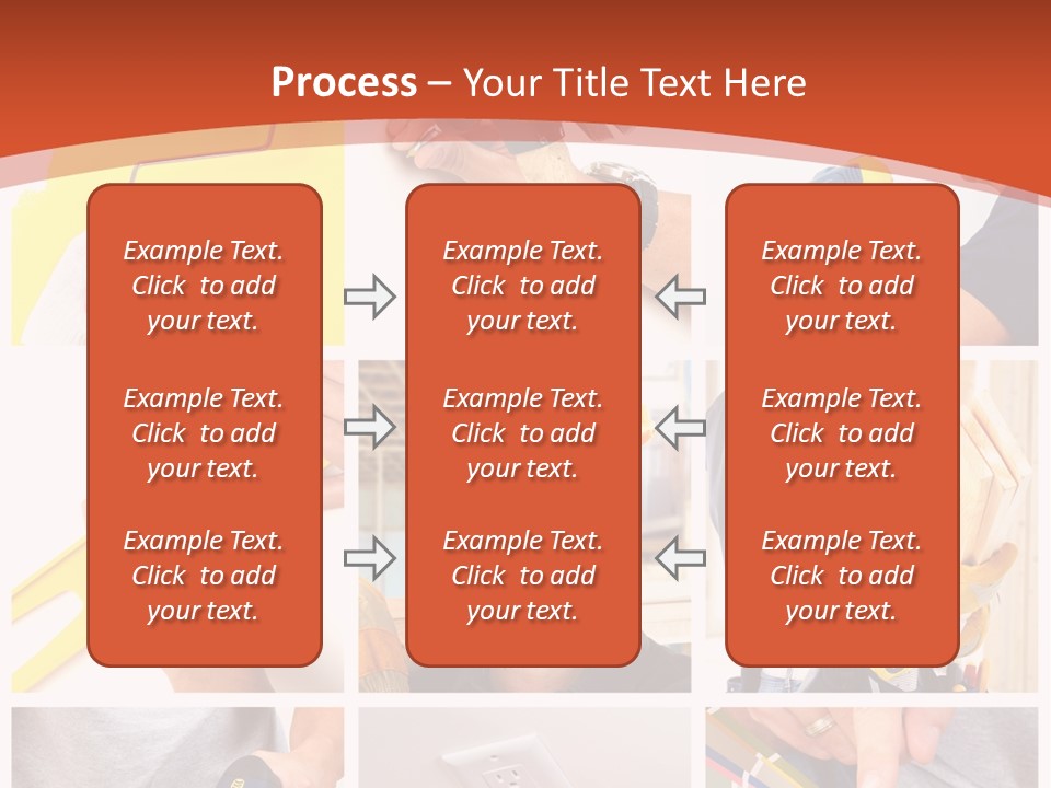 A Man In A Hard Hat Holding A Hammer PowerPoint Template