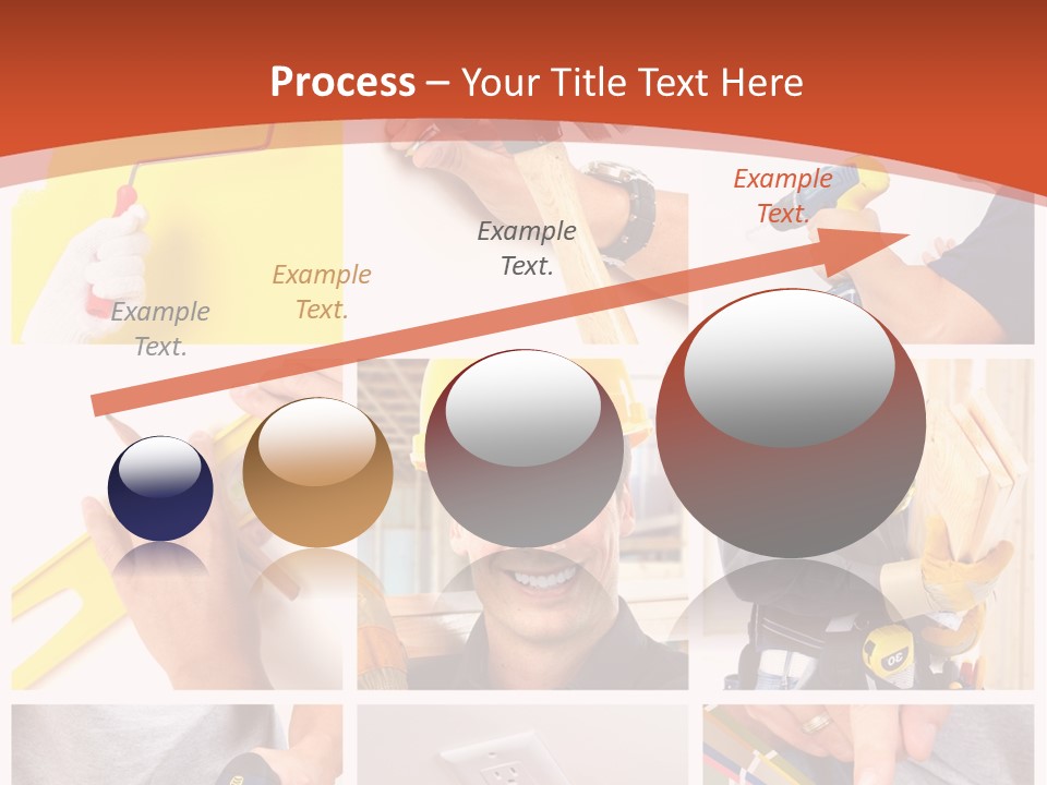 A Man In A Hard Hat Holding A Hammer PowerPoint Template