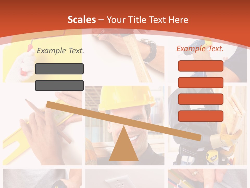 A Man In A Hard Hat Holding A Hammer PowerPoint Template