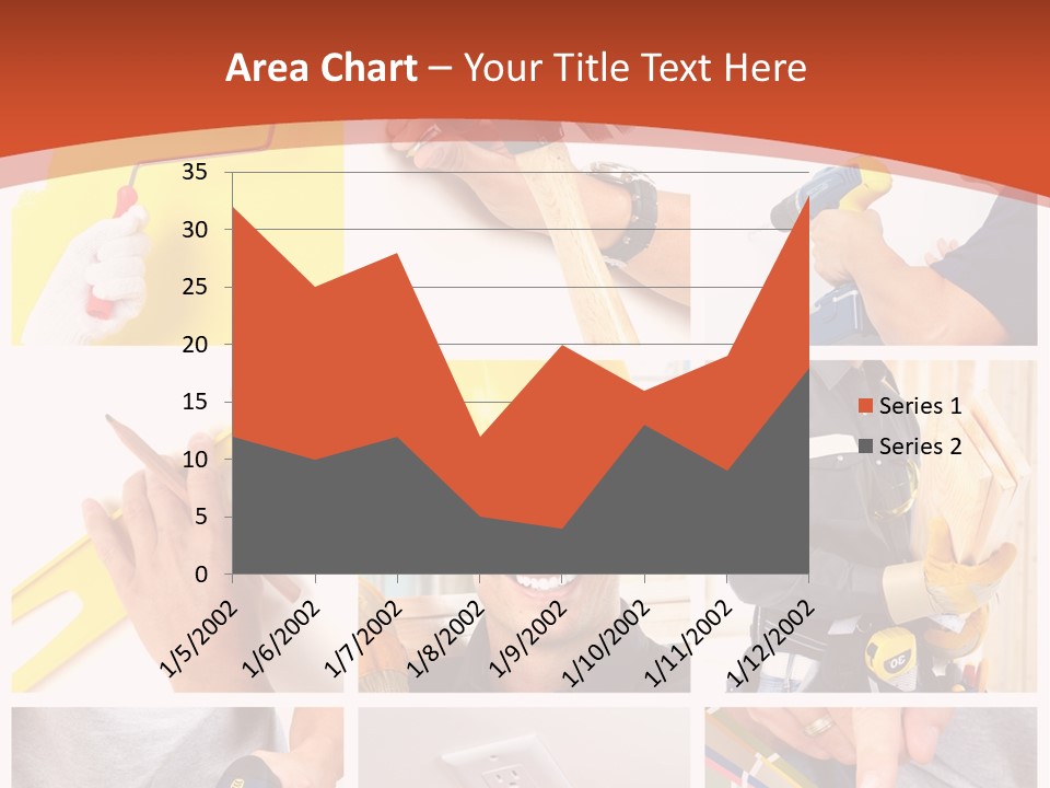 A Man In A Hard Hat Holding A Hammer PowerPoint Template