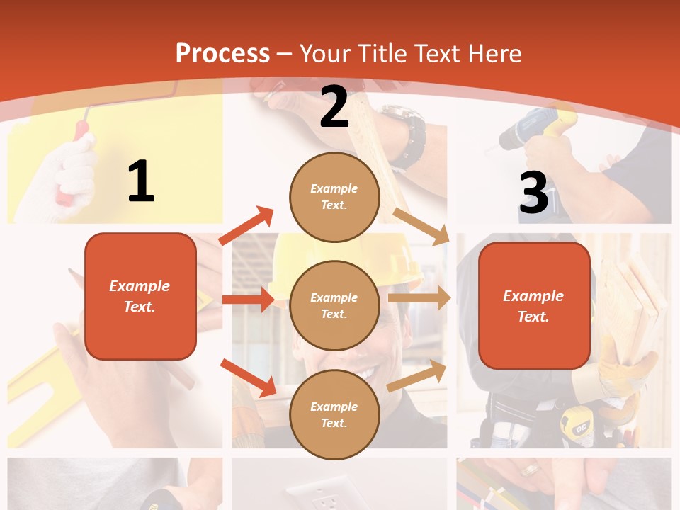 A Man In A Hard Hat Holding A Hammer PowerPoint Template