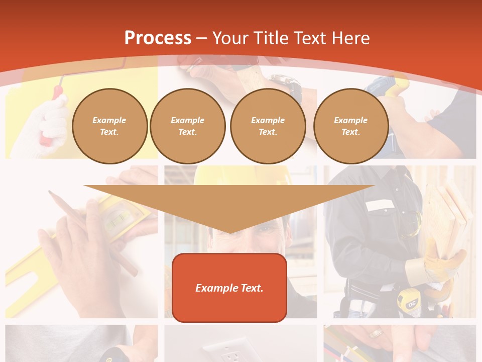 A Man In A Hard Hat Holding A Hammer PowerPoint Template