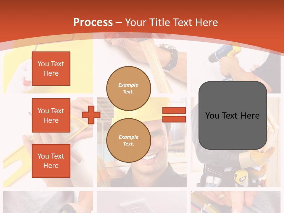 A Man In A Hard Hat Holding A Hammer PowerPoint Template