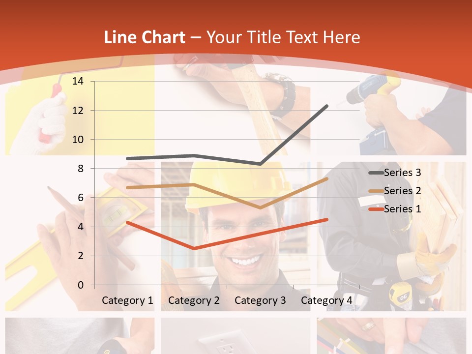 A Man In A Hard Hat Holding A Hammer PowerPoint Template