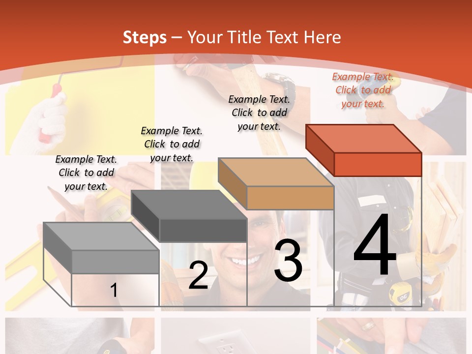A Man In A Hard Hat Holding A Hammer PowerPoint Template