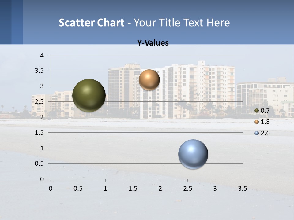 A Beach With A Building In The Background PowerPoint Template