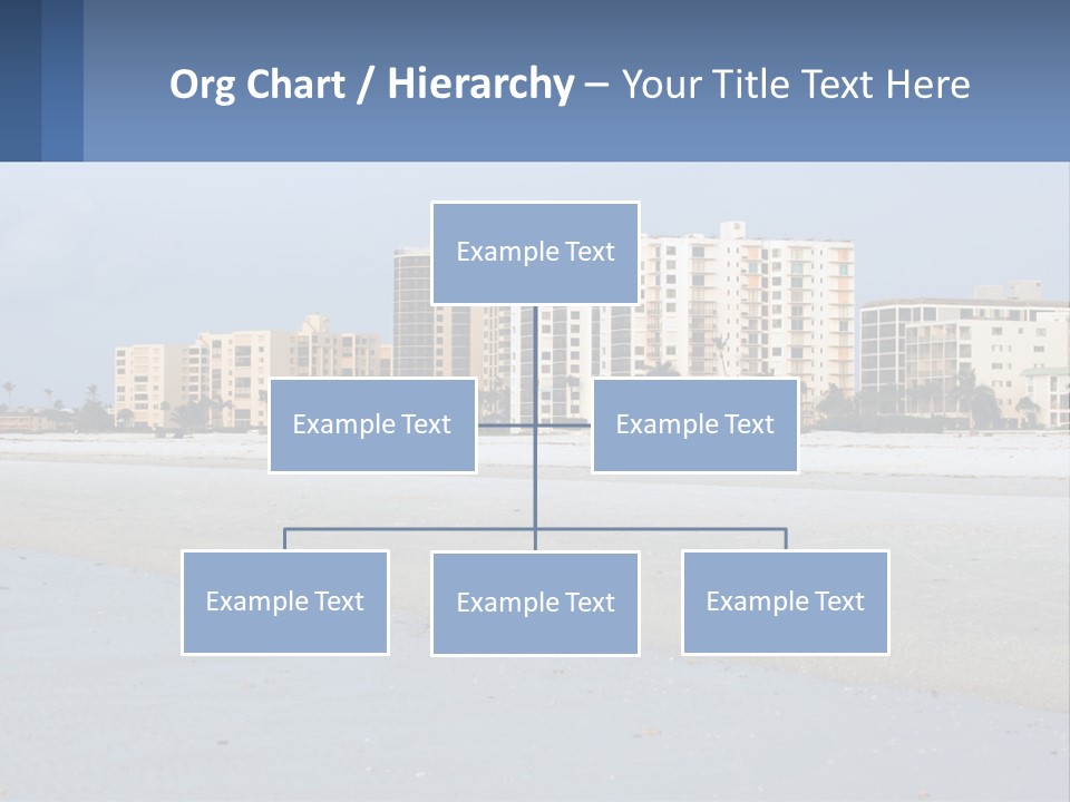 A Beach With A Building In The Background PowerPoint Template