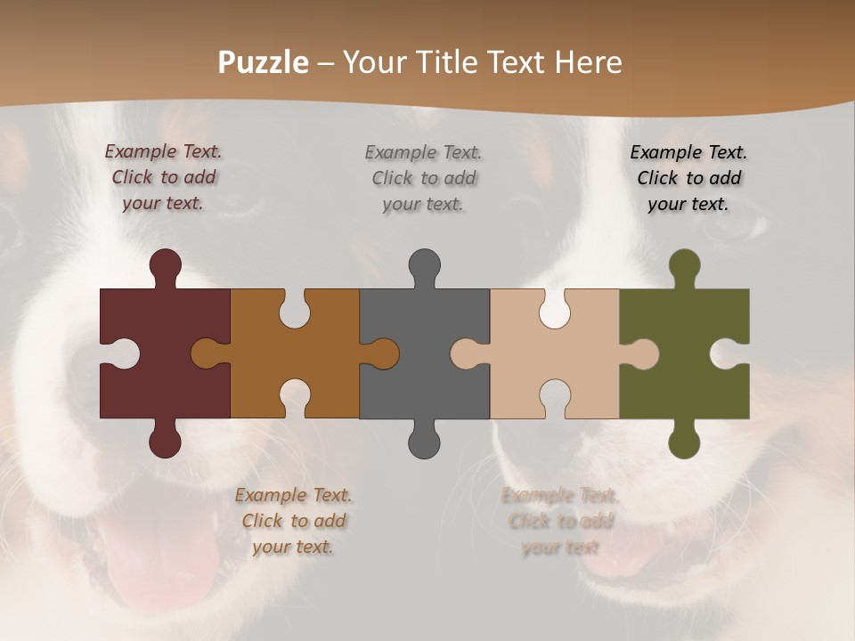 A Couple Of Dogs That Are Next To Each Other PowerPoint Template