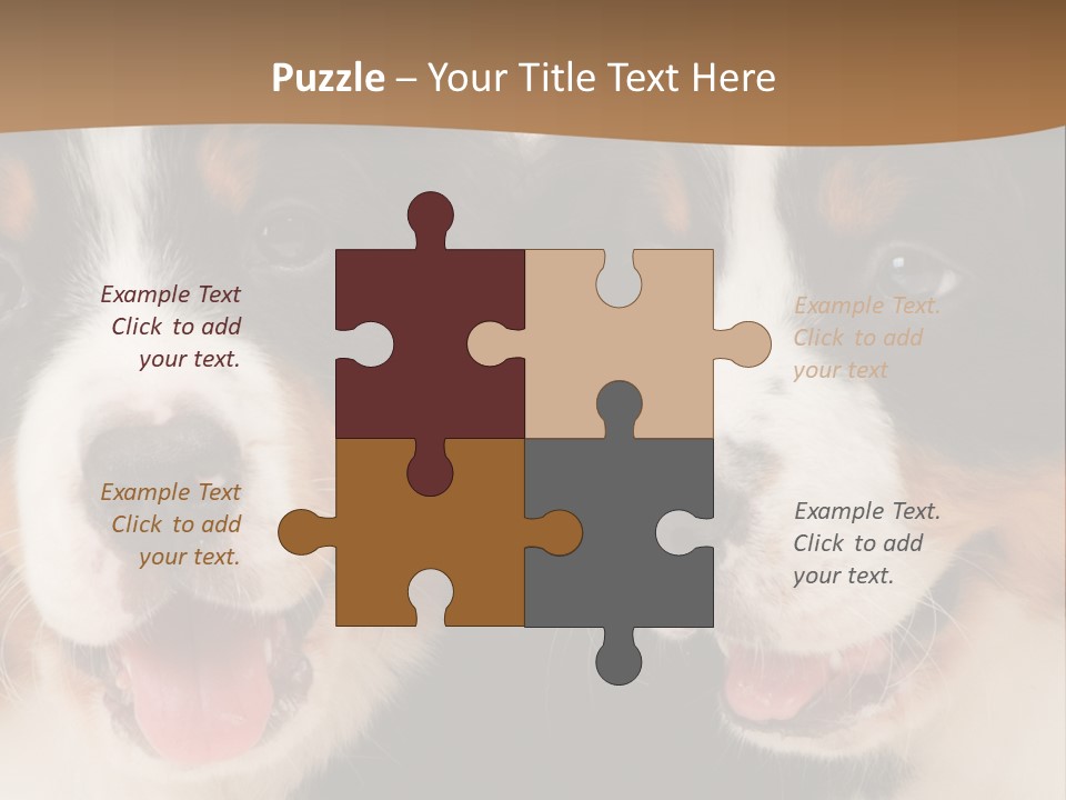 A Couple Of Dogs That Are Next To Each Other PowerPoint Template