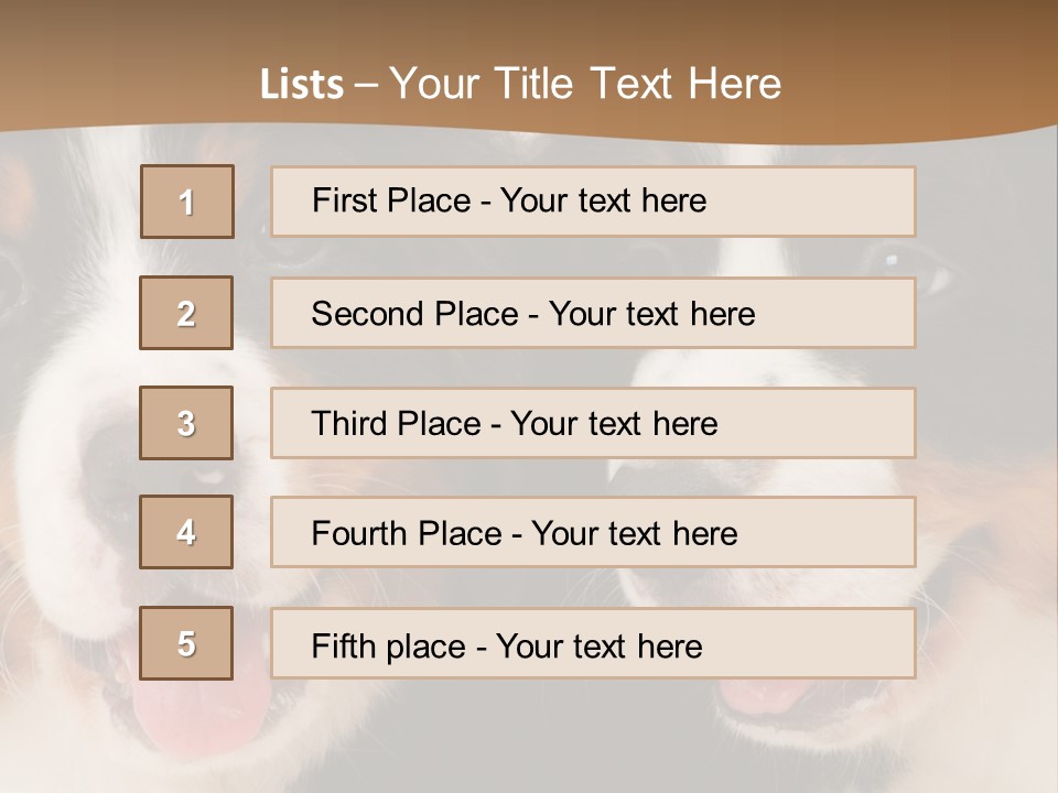 A Couple Of Dogs That Are Next To Each Other PowerPoint Template