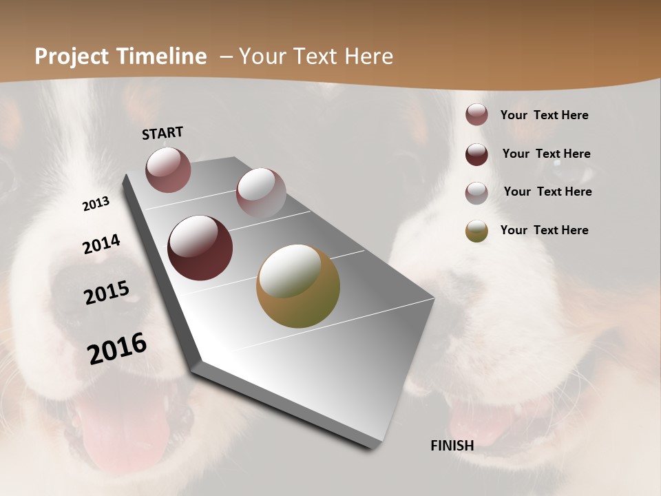 A Couple Of Dogs That Are Next To Each Other PowerPoint Template