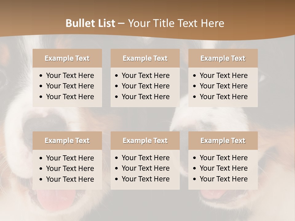 A Couple Of Dogs That Are Next To Each Other PowerPoint Template