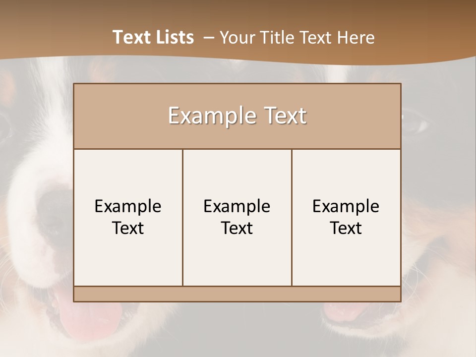 A Couple Of Dogs That Are Next To Each Other PowerPoint Template